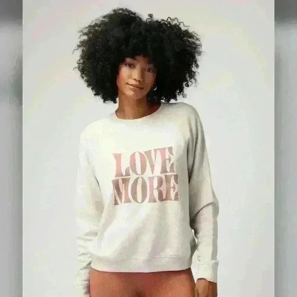 Spiritual Gangster Jackets & Blazers - SPIRITUAL GANGSTER NWOT Love More Bridget Raglan Sweatshirt Oatmeal Size Small